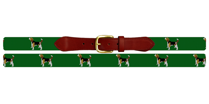 Beagle Needlepoint Belt