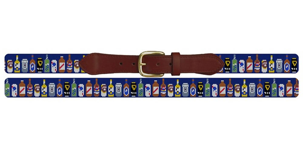 Beer Collection Needlepoint Belt