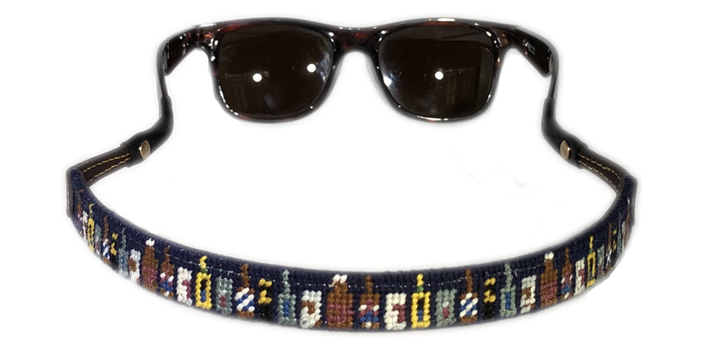 Beer Bottles Needlepoint Sunglass Strap