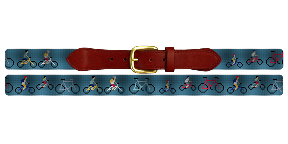 Bicycle Needlepoint Belt