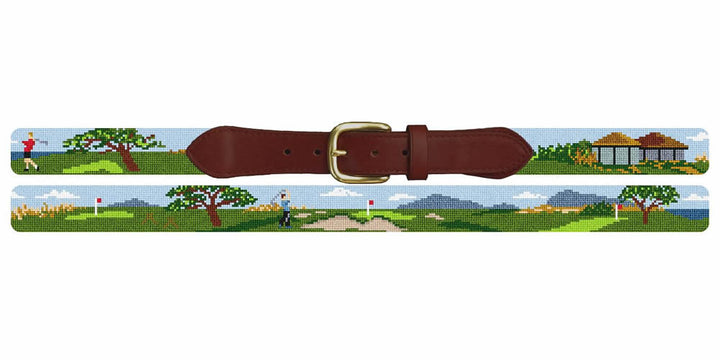 Big Island Golf Landscape Needlepoint Belt