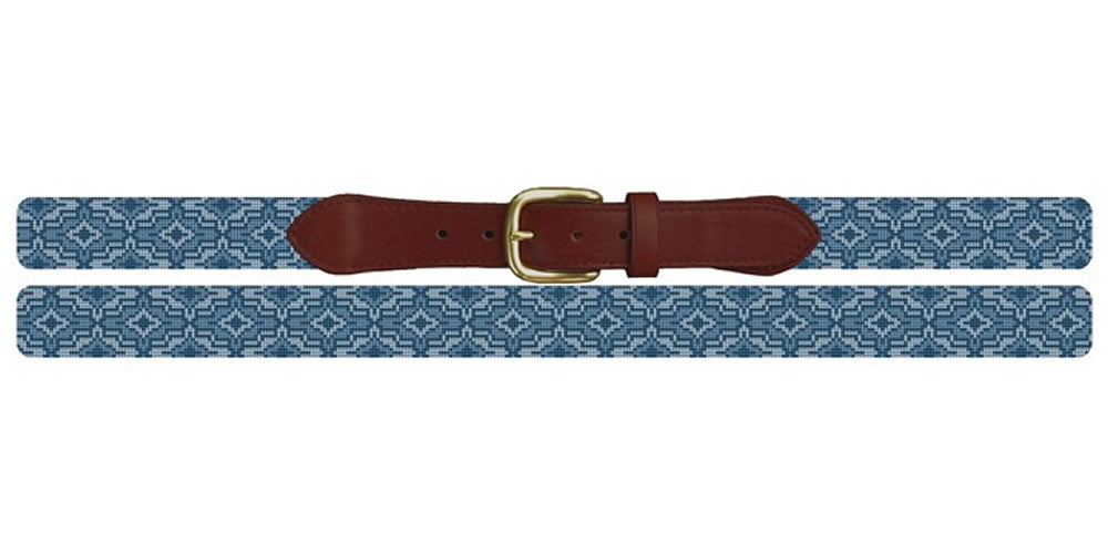 Blue Ares Needlepoint Belt