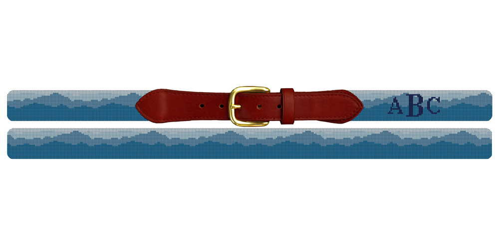 Blue Ridge Mountains Needlepoint Belt