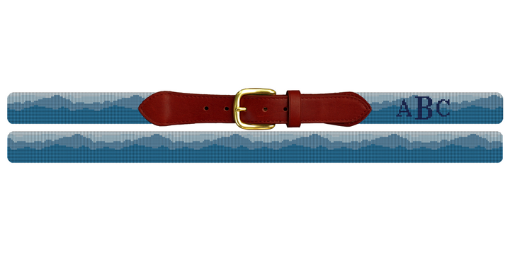Blue Ridge Mountains Needlepoint Belt