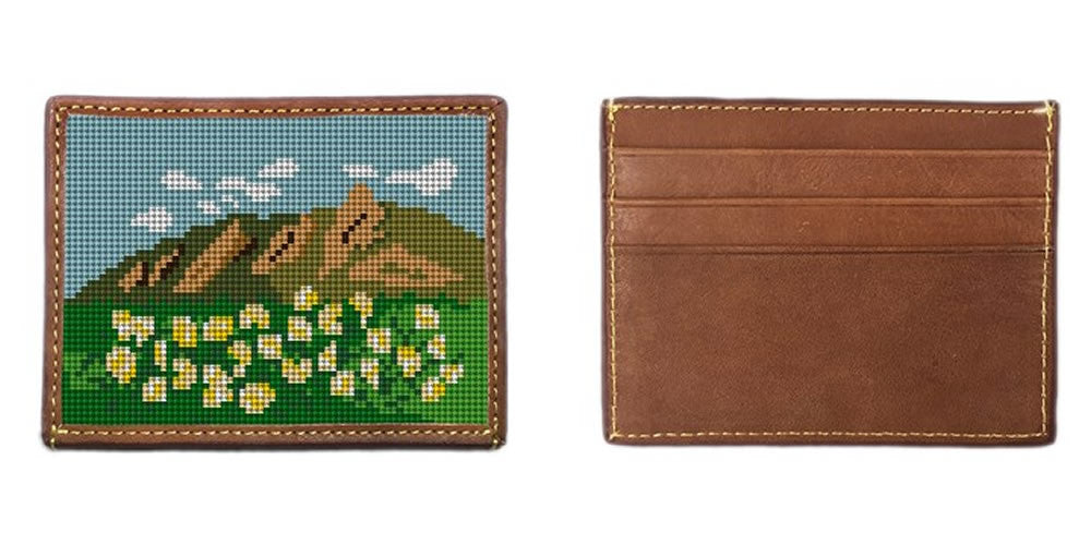 Boulder Flat Irons Needlepoint Card Wallet