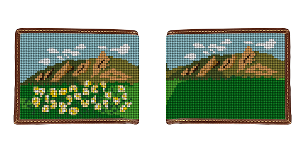 Boulder Flatirons Needlepoint Wallet