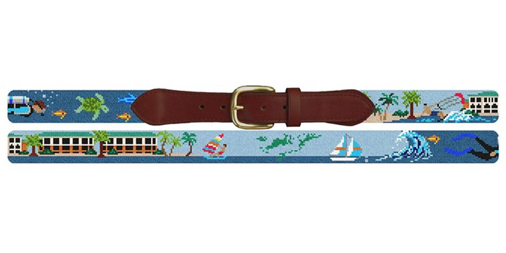 British Virgin Islands Needlepoint Belt