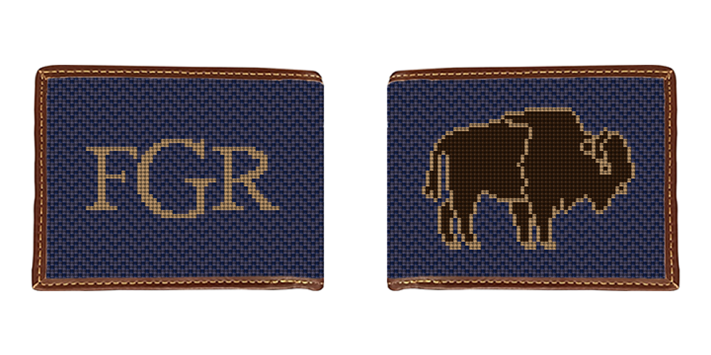 Buffalo Needlepoint Wallet