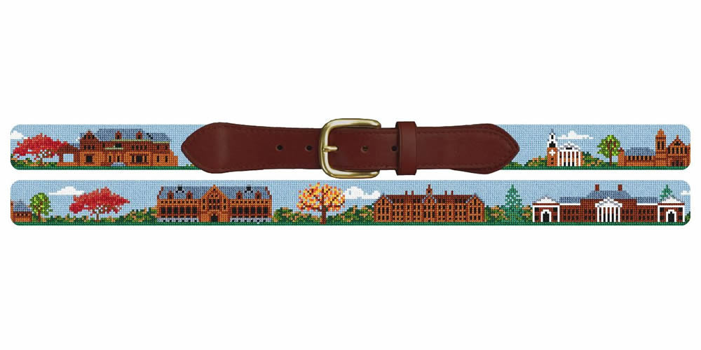 Burlington Vermont Landscape Needlepoint Belt
