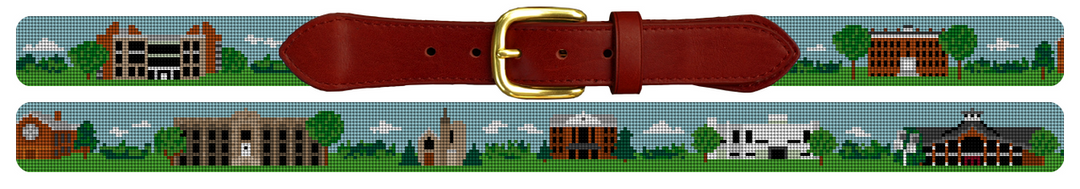 Canton New York Landscape Needlepoint Belt