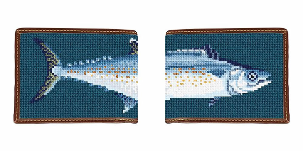 Cero Mackerel Needlepoint Wallet