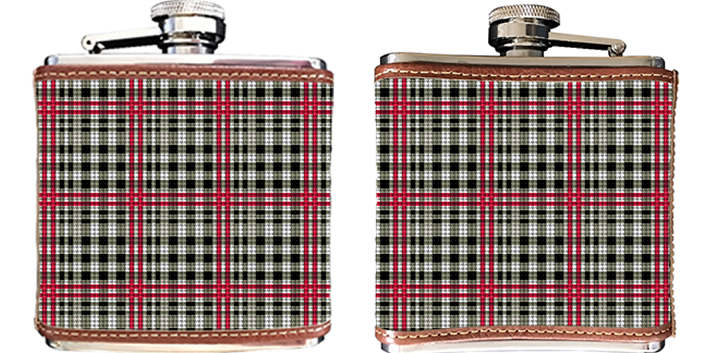 Classic Plaid Needlepoint Flask