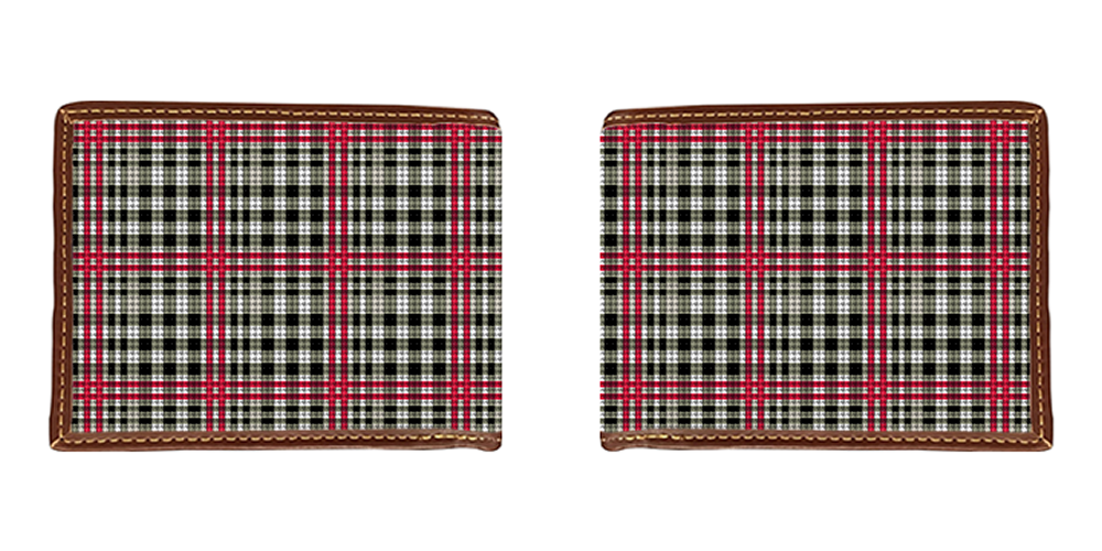 Classic cheapest Plaid Needlepoint Wallet Finished