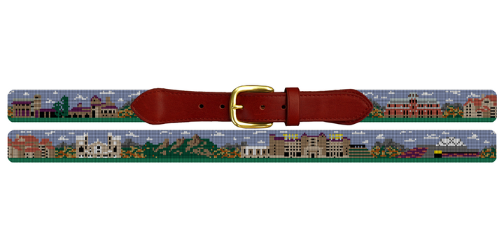 Boulder Colorado Landscape Needlepoint Belt