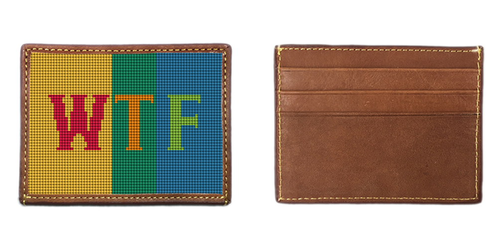 Colorful Expression Needlepoint Card Wallet