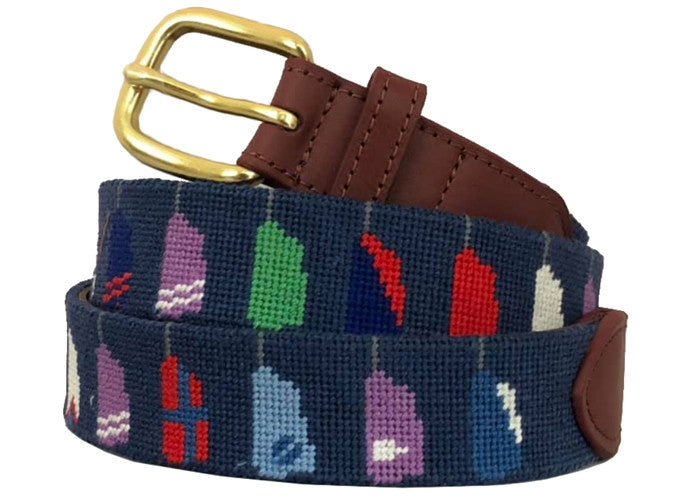 Crew Paddles Needlepoint Belt