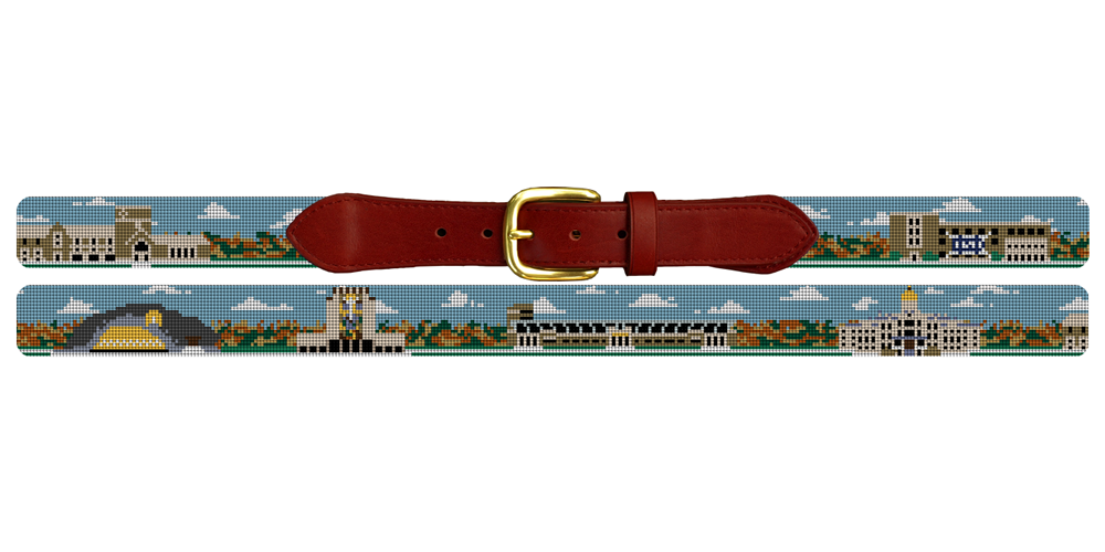 Custom College Campus Needlepoint Belt
