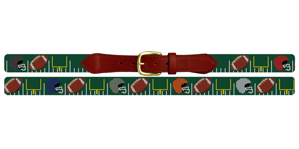 Custom Football Needlepoint Belt