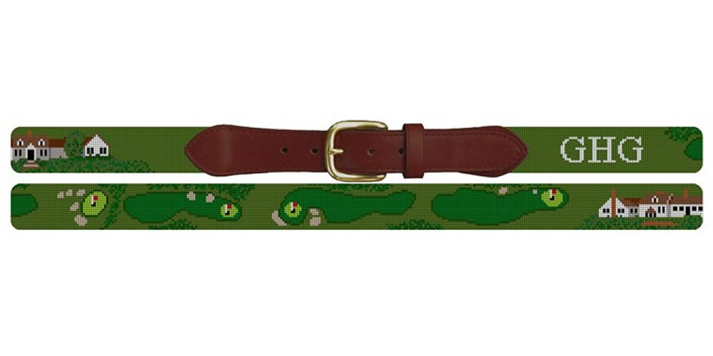 Eastward Ho! Golf Course Needlepoint Belt