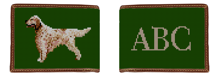 English Setter Needlepoint Wallet