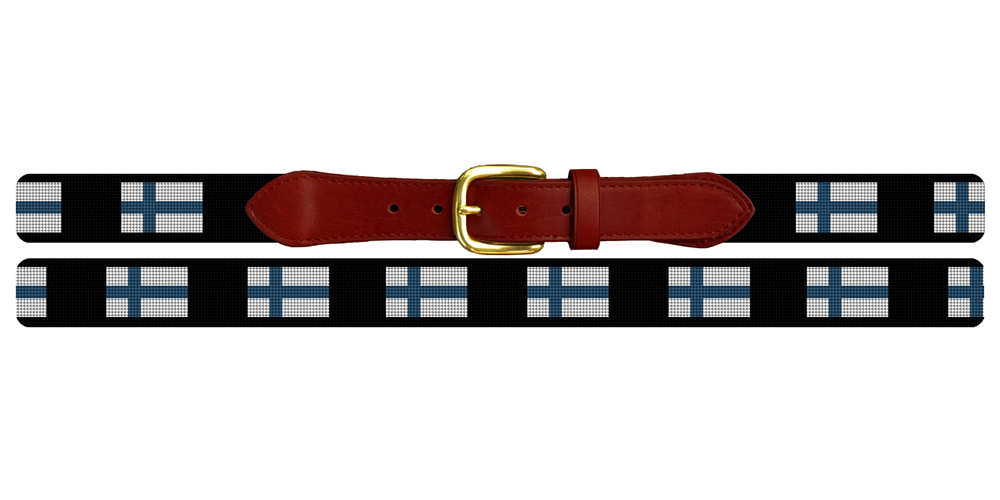 Finland Flag Needlepoint Belt