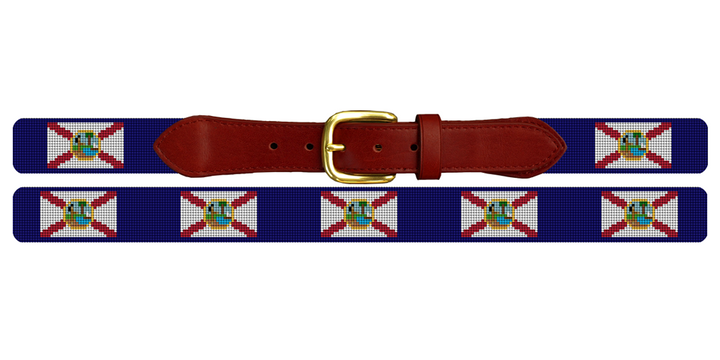 Florida Flag Needlepoint Belt