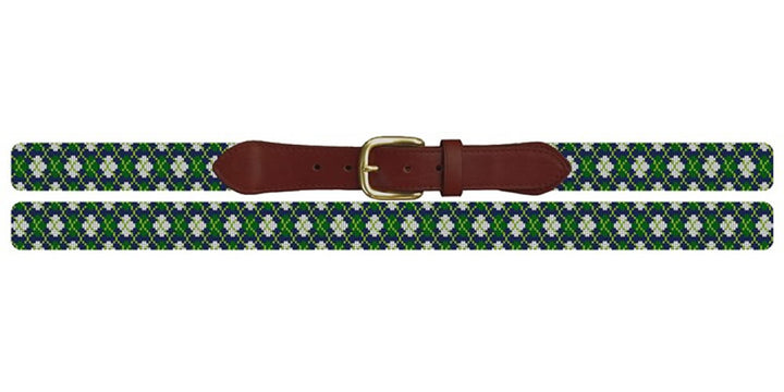 Golfer's Argyle Needlepoint Belt