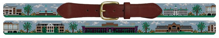 Hanover New Hampshire Landscape Needlepoint Belt