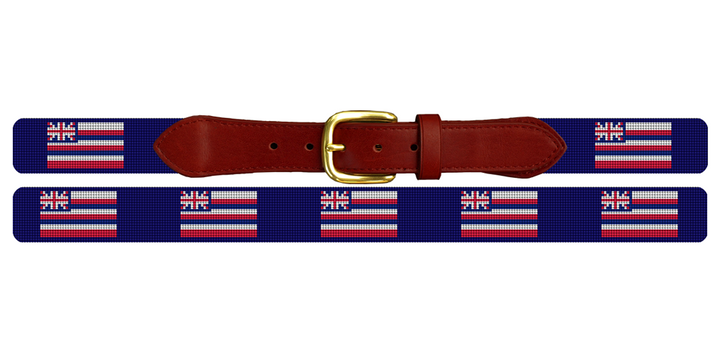 Hawaii Flag Needlepoint Belt