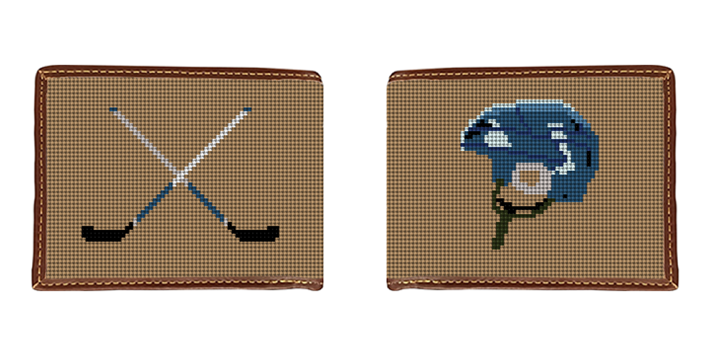 Hockey Needlepoint Wallet