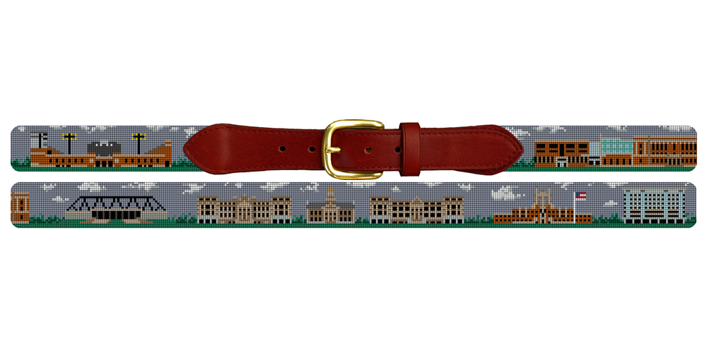 Iowa City Iowa Landscape Needlepoint Belt