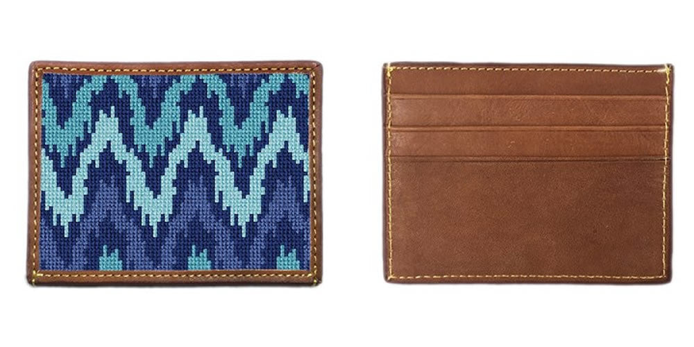 Kasuri Ikat Needlepoint Card Wallet