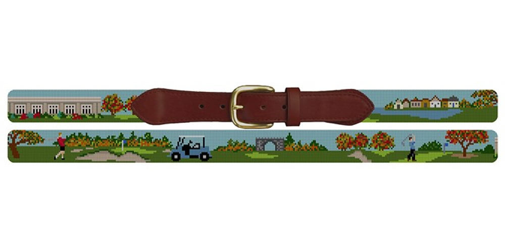 Kernwood Country Club Golf Course Needlepoint Belt