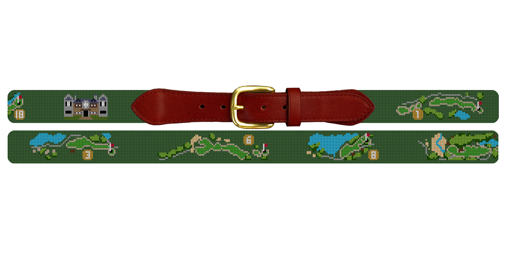 Kiawah Cassique Golf Course Needlepoint Belt