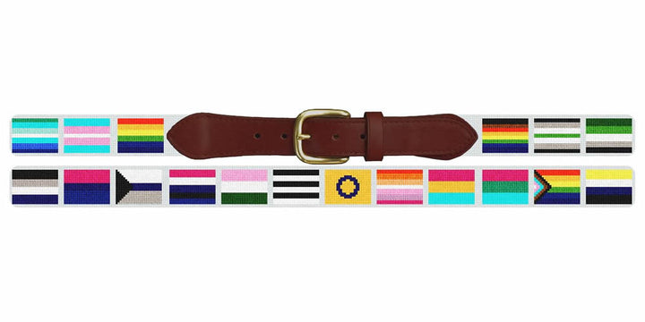 LGBTQ Flags Needlepoint Belt
