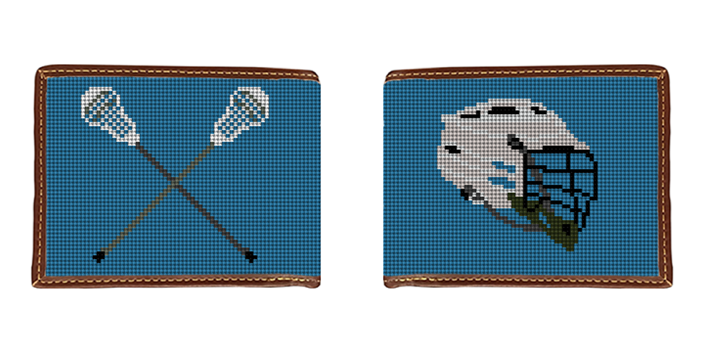Lacrosse Needlepoint Wallet