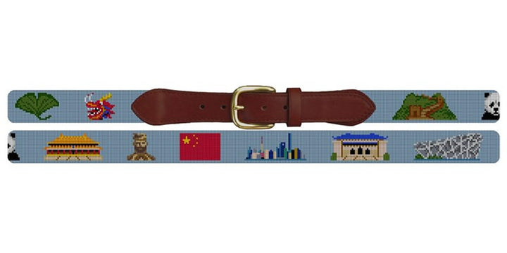 Landmarks of China Needlepoint Belt