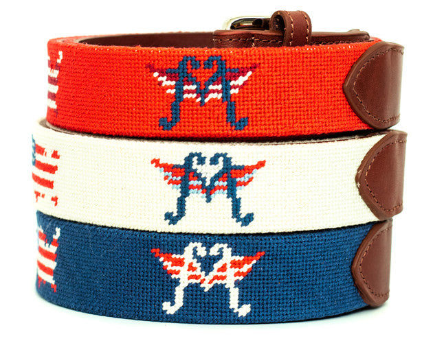 Monssoh Golf Needlepoint Belt