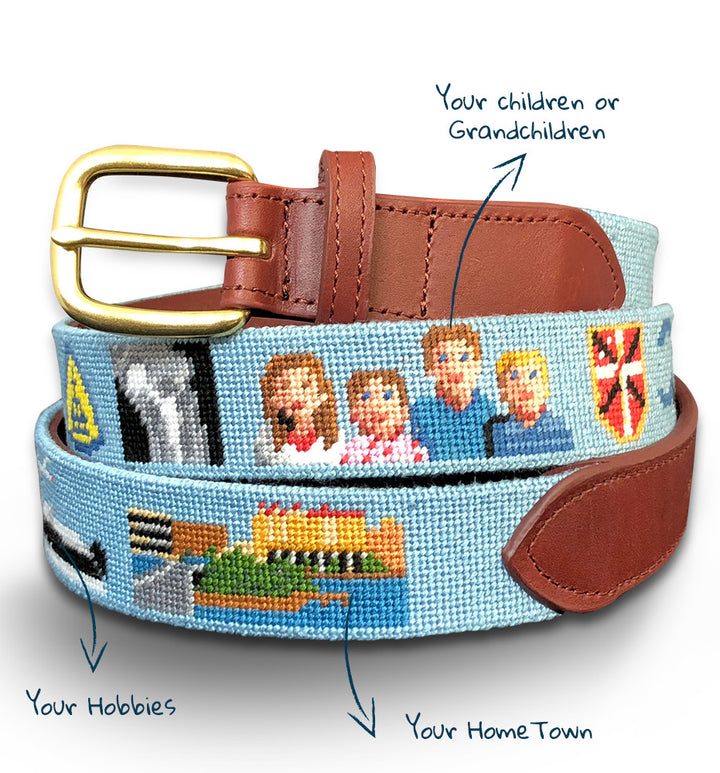 Brewster Custom Needlepoint Belt - For Gift Cards