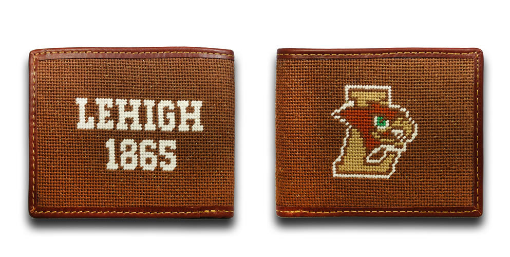 Lehigh University Mountain Hawk Needlepoint Wallet