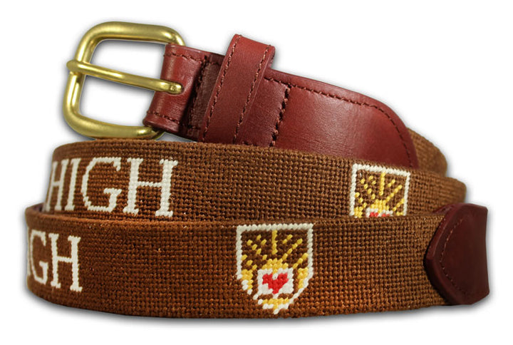 Lehigh University Crest Personalized Needlepoint Belt