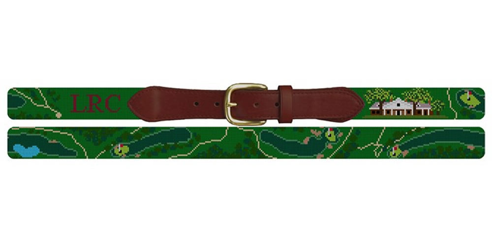 Little Rock Country Club Golf Course Needlepoint Belt