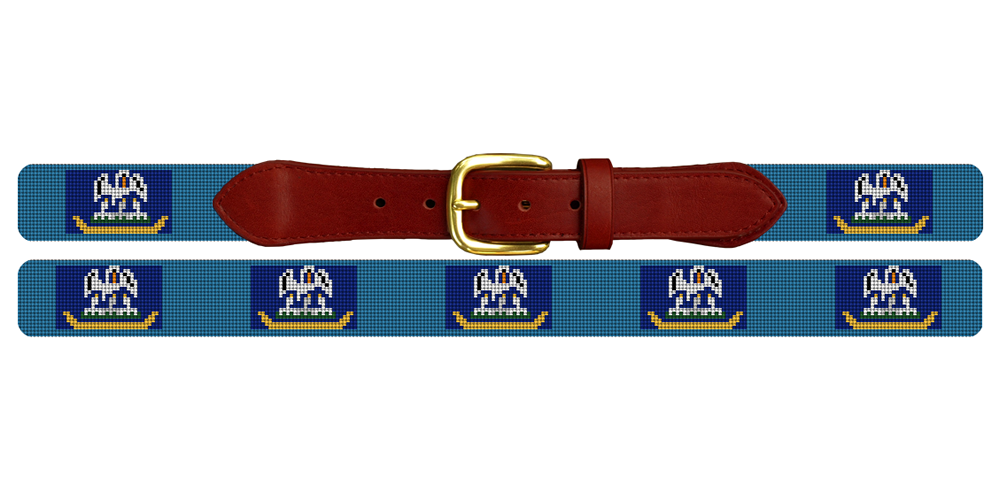Louisiana Flag Needlepoint Belt