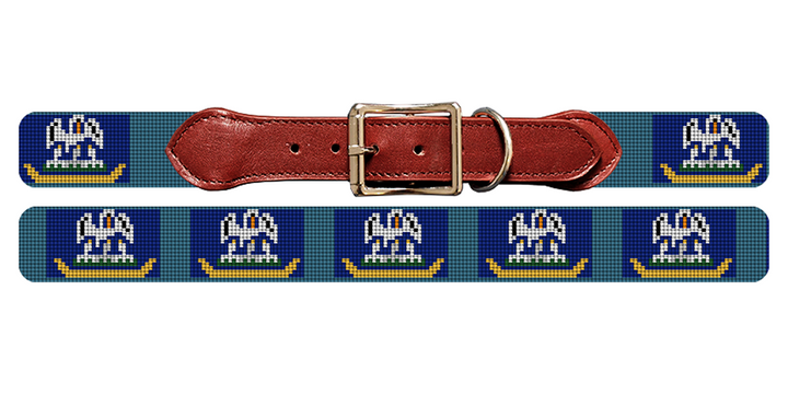 Louisiana Flag Needlepoint Dog Collar