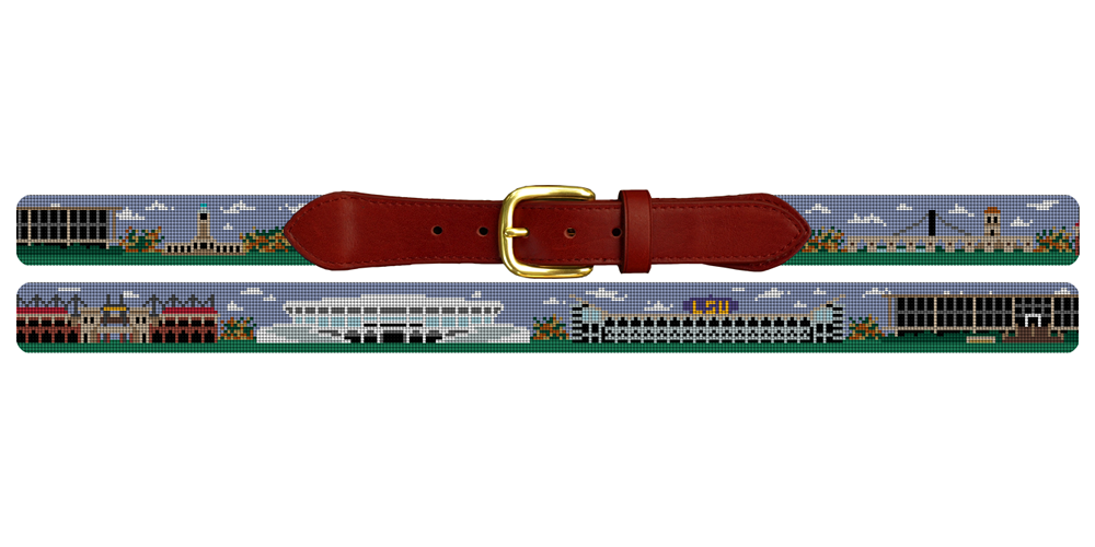 Louisiana State University Needlepoint Belt