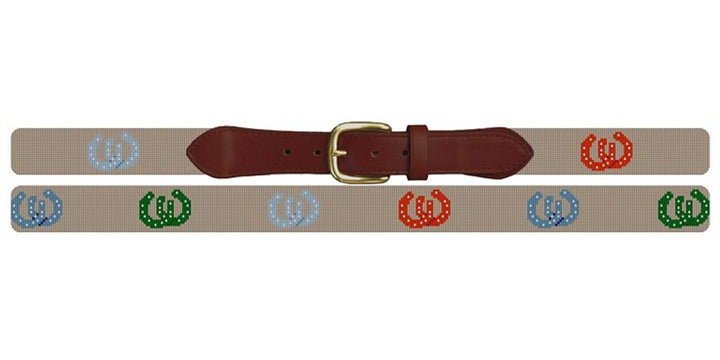 Lucky Horseshoe Needlepoint Belt