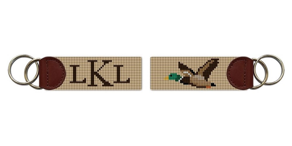 Mallard Needlepoint Key Fob