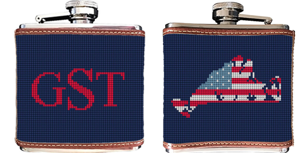 Martha's Vineyard Needlepoint Flask