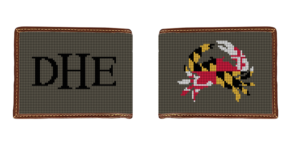 Maryland Crab Needlepoint Wallet