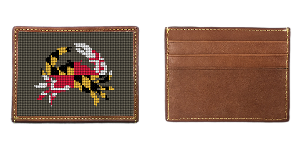 Maryland Flag Needlepoint Card Wallet
